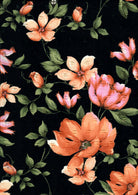 POP4389-MS10113 BLACK FLOWER BLOUSE BOTTOMS CEY DRESS FLORAL PANTS PRINT RAYON SKIRTS SWISS DOT TOPS VINTAGE WOVEN