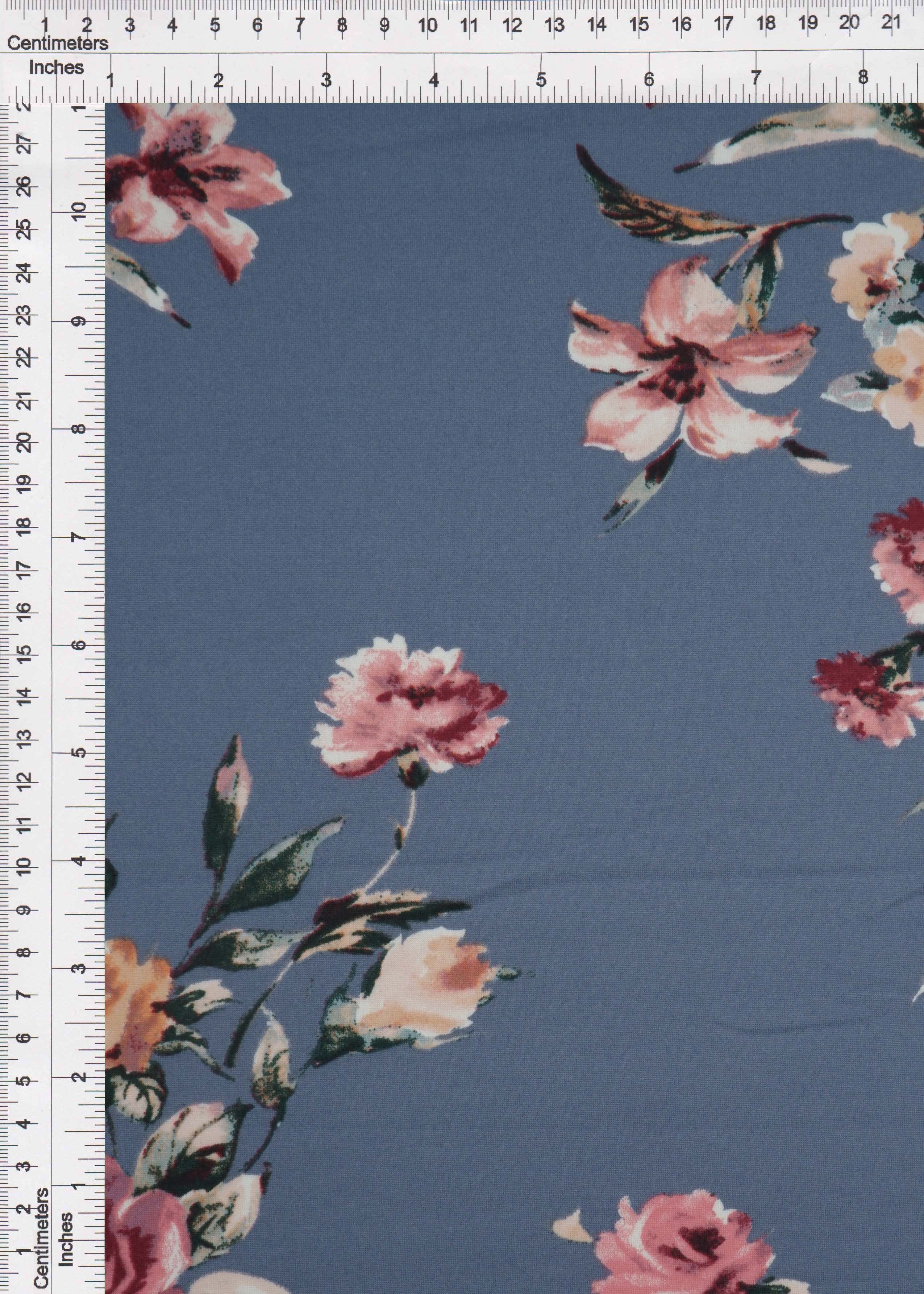 KNT2100-Q11115 DENIM PINK BIKER SHORTS BLUE BODYSUIT CAMI DRESS DTY BRUSHED FLORAL FLOWER KNIT LOUNGEWEAR PANTS POLYESTER PRINT SPANDEX STRETCH T-SHIRT TOPS TUNICS
