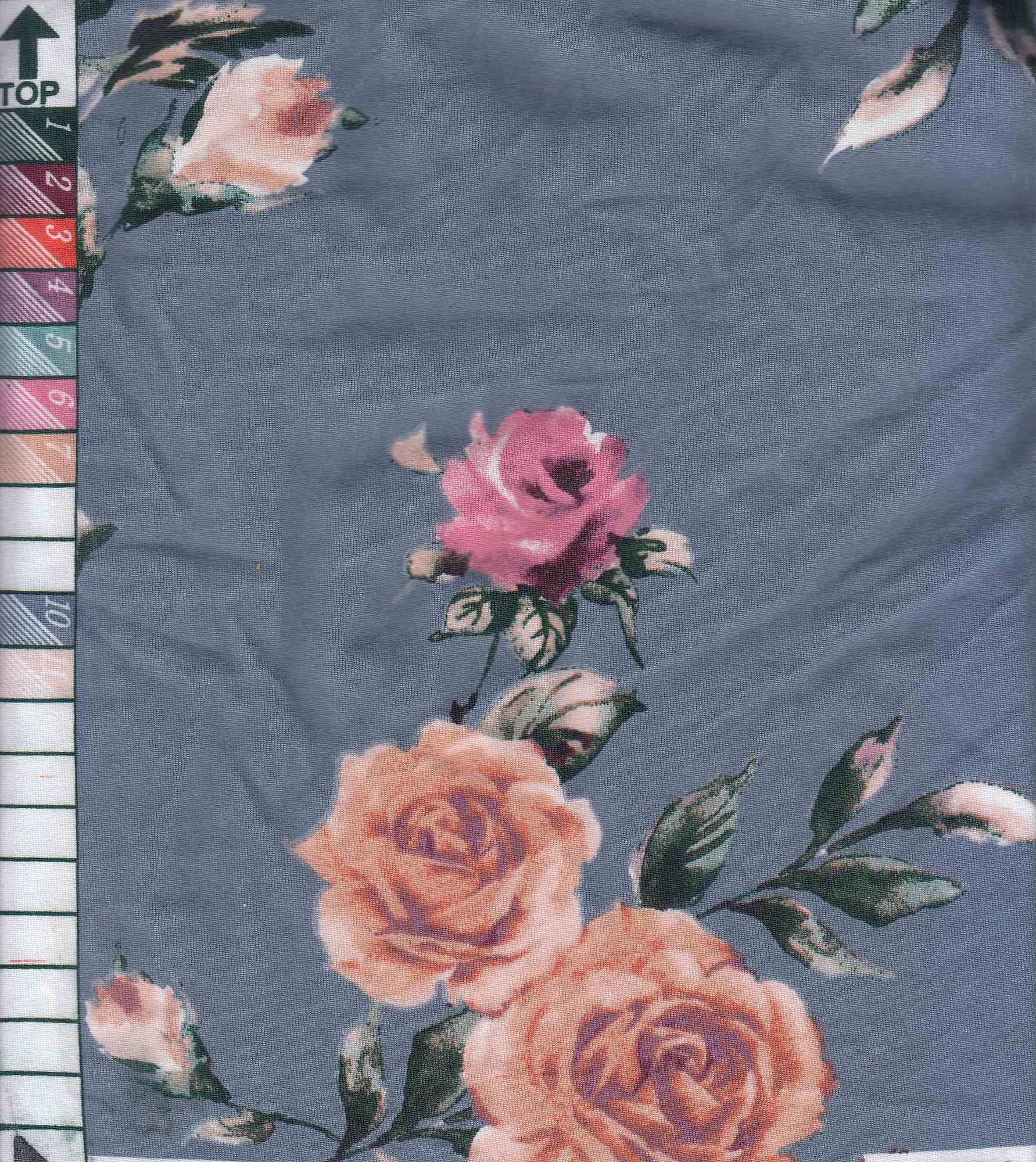 KNT2100-Q11115 DENIM PINK BIKER SHORTS BLUE BODYSUIT CAMI DRESS DTY BRUSHED FLORAL FLOWER KNIT LOUNGEWEAR PANTS POLYESTER PRINT SPANDEX STRETCH T-SHIRT TOPS TUNICS