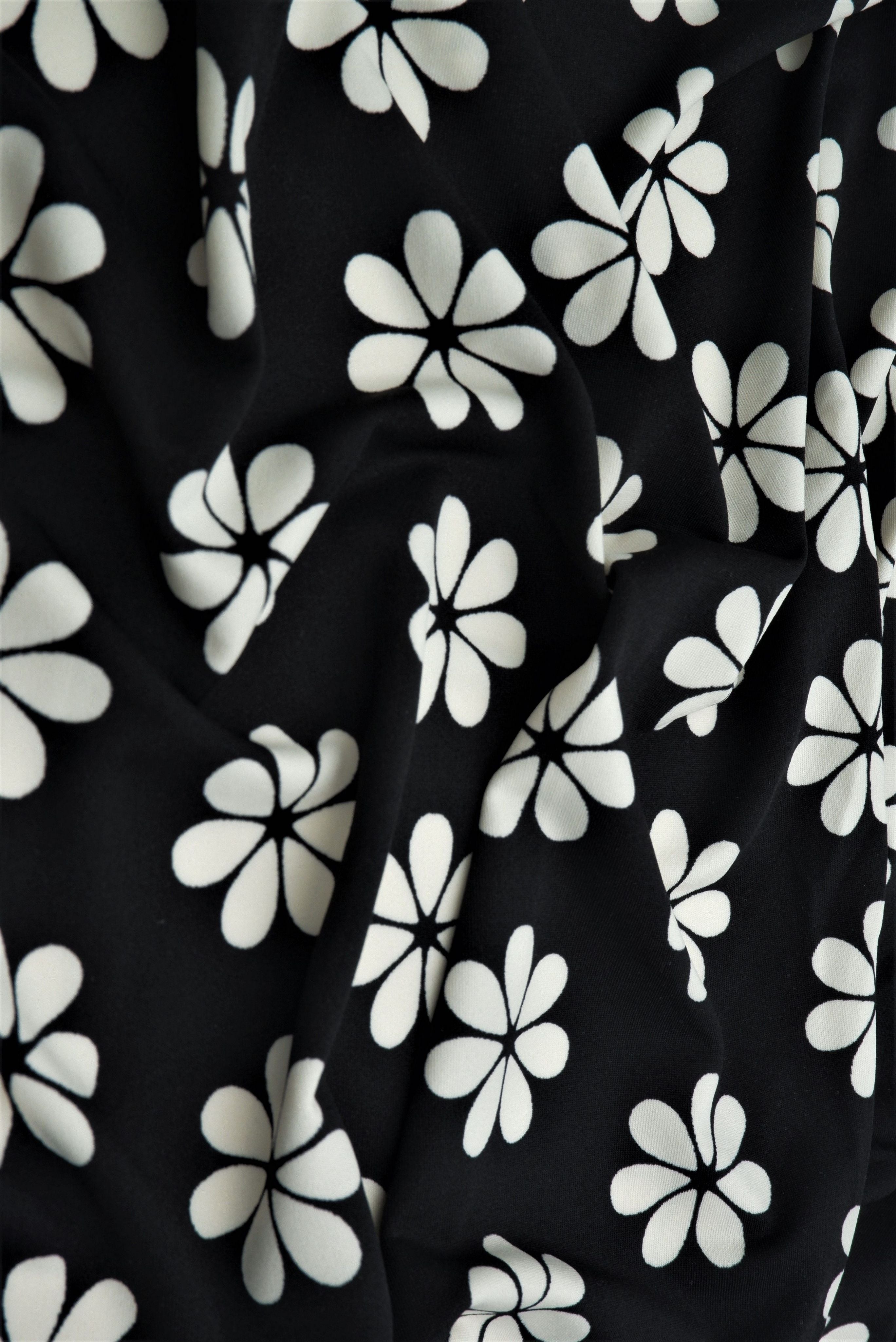 KNT1389-Q20302 BLK/IVORY ACTIVEWEAR BIKER SHORTS BLACK BODYSUIT BOTTOMS CAMI DRESS DTY FLORAL FLOWER IVORY KNIT LOUNGEWEAR PANTS POLYESTER PRINT SKIRTS SPANDEX STRETCH T-SHIRT TOPS TUNICS