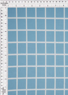 KNT3422-Q20118 BLUE/IVORY BLOUSE BLUE BOTTOMS CHECKERED DRESS KNIT LOUNGEWEAR PLAID POLYESTER PRINT-B RIBBED SPANDEX STRETCH TOPS WHITE WINDOW PANE