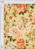 KNT2100-MS10181 YELLOW LT FLOWER BIKER SHORTS BLOUSE BODYSUIT BOTTOMS CAMI DRESS DTY BRUSHED FLORAL KNIT LOUNGEWEAR PANTS POLYESTER PRINT SKIRTS SPANDEX STRETCH T-SHIRT TOPS TUNICS