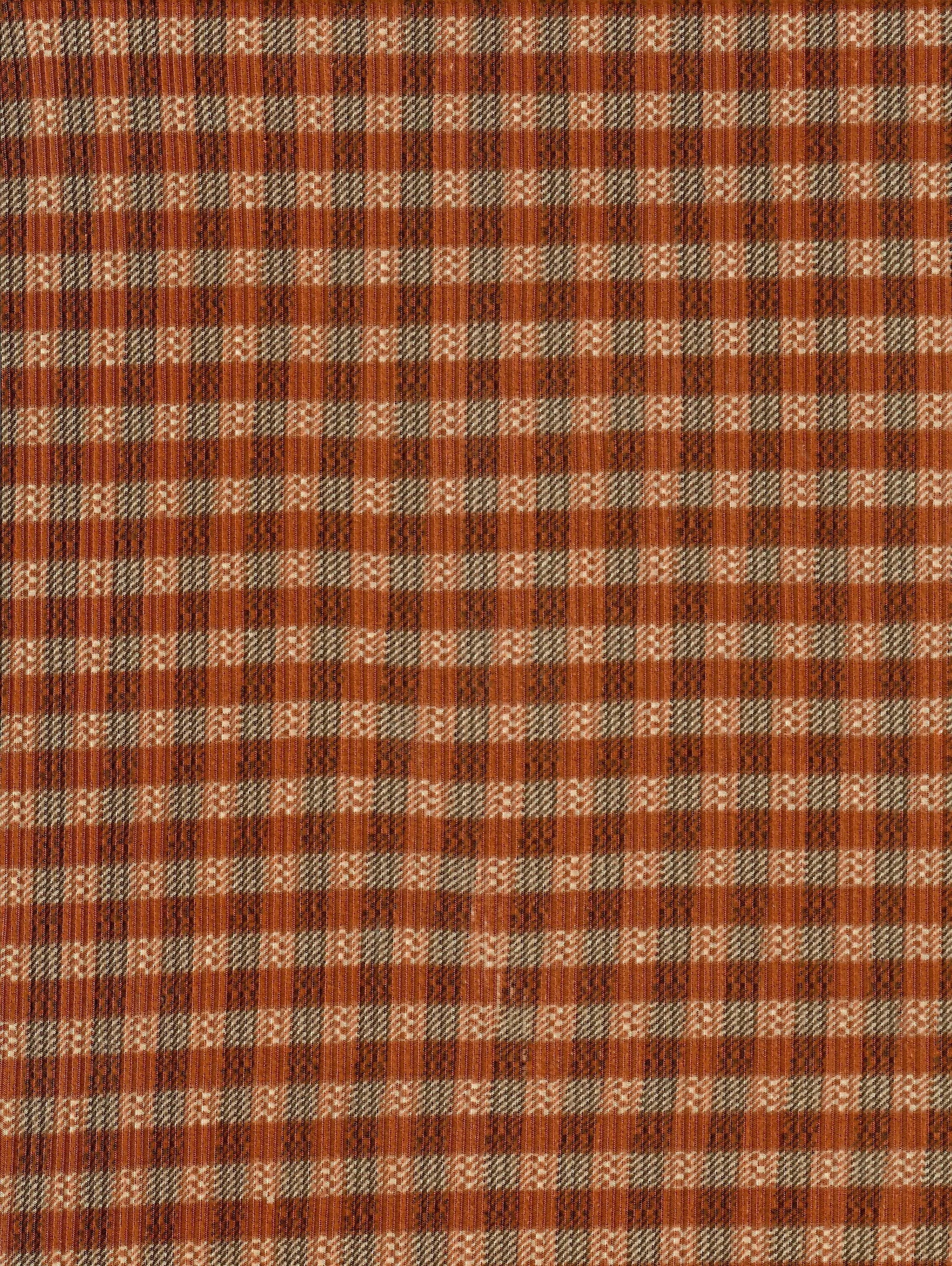KNT3422-MS00203 BROWN/RUST BODYSUIT BOTTOMS BROWN CAMI CHECKERED DRESS GINGHAM KNIT LOUNGEWEAR ORANGE PANTS POLYESTER PRINT RIBBED RUST SKIRTS SPANDEX STRETCH T-SHIRT TOPS TUNICS