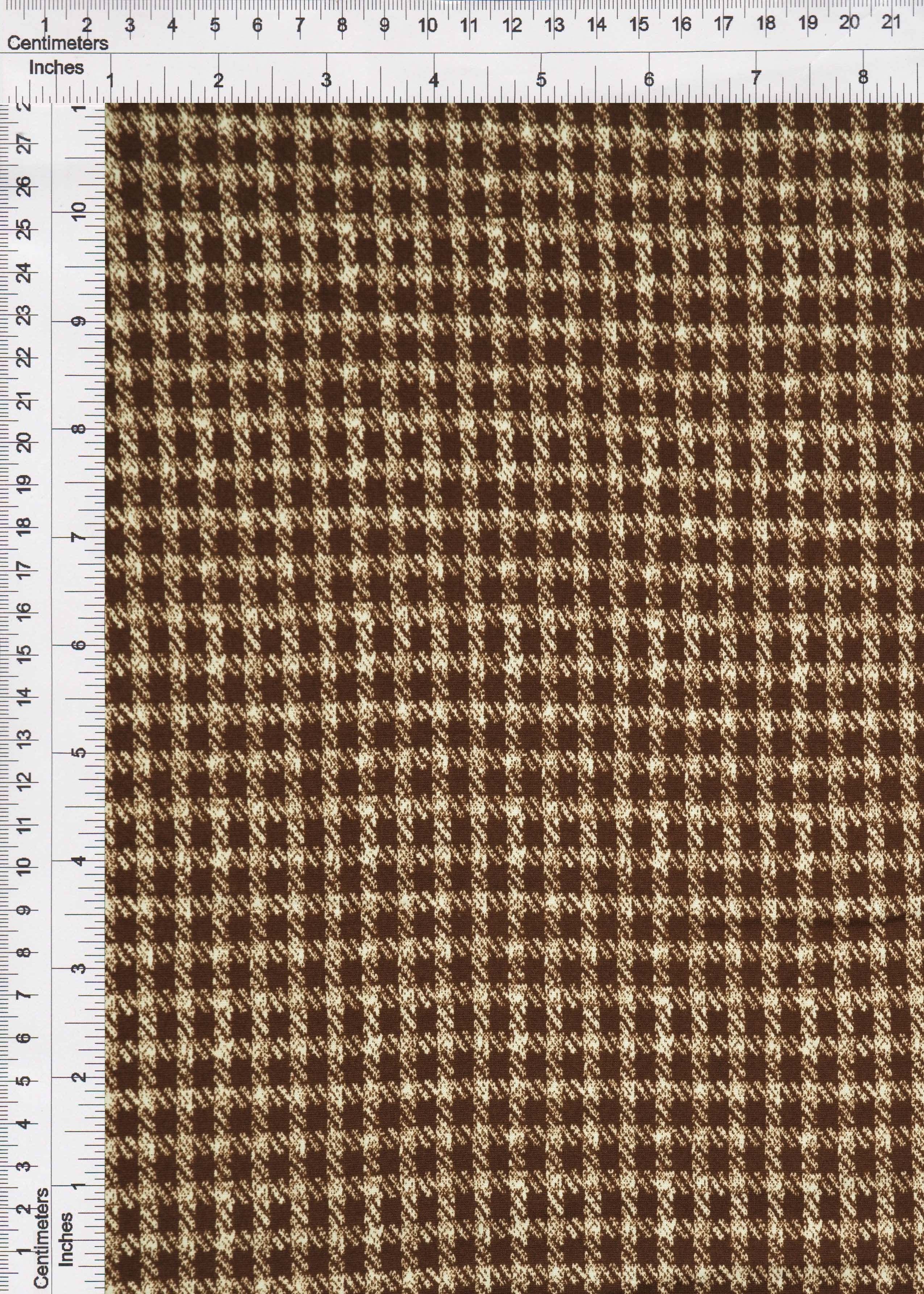 KNT2100-MS10218 BROWN BIKER SHORTS BLOUSE BODYSUIT BOTTOMS BROWN CAMI CHECKERED DRESS DTY BRUSHED KNIT LOUNGEWEAR PANTS PLAID POLYESTER PRINT SKIRTS SPANDEX STRETCH T-SHIRT TOPS TUNICS