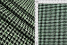 KNT4454 BLACK/GREEN BOTTOMS DRESS HOUNDSTOOTH KNIT OUTERWEAR PANTS POLYESTER SKIRTS SOLID-B SPANDEX STRETCH YARN DYED