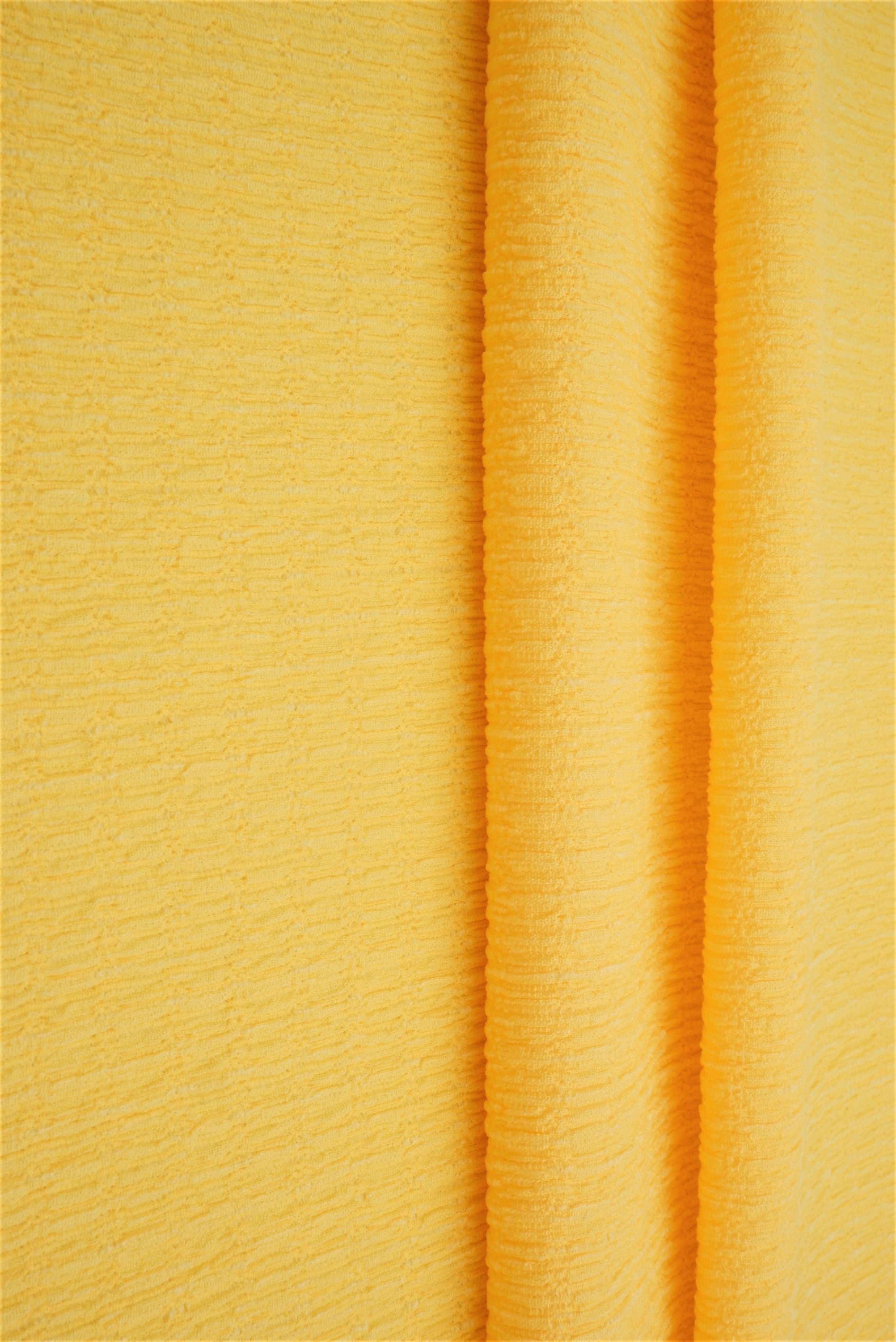 KNT4455 YELLOW BODYSUIT BOTTOMS CAMI CRINKLE DRESS JERSEY KNIT LOUNGEWEAR NO-PRINT POLYESTER SKIRTS SOLID SPANDEX STRETCH TOPS