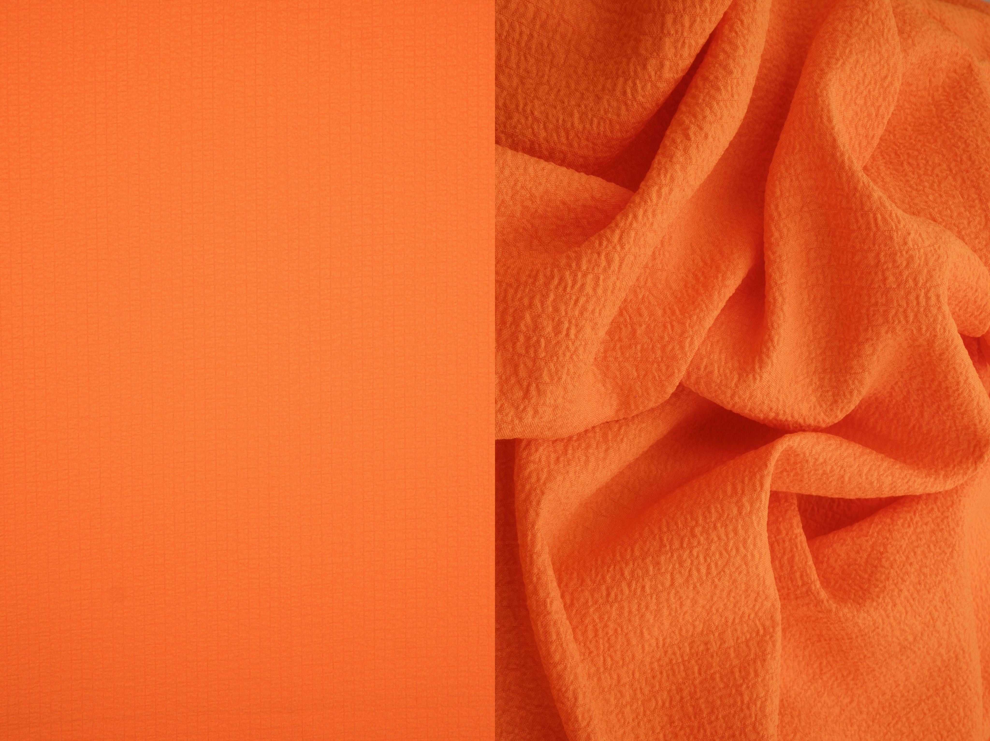 POP4458 ORANGE BLOUSE BODYSUIT BOTTOMS CAMI DRESS JACQUARD NO-PRINT NON STRETCH PANTS POLYESTER SKIRTS SOLID SPANDEX TOPS TUNICS WOVEN