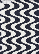 KNT1389-Q20310 NAVY/WHITE ACTIVEWEAR BIKER SHORTS BODYSUIT BOTTOMS CAMI DRESS DTY GEOMETRIC KNIT LOUNGEWEAR PANTS POLYESTER PRINT SKIRTS SPANDEX STRETCH T-SHIRT TOPS TUNICS