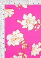 KNT1389-MS11070 PINK HOT FLOWER ACTIVEWEAR BIKER SHORTS BODYSUIT BOTTOMS CAMI DRESS DTY FLORAL FUSCHIA KNIT LOUNGEWEAR PANTS PINK POLYESTER PRINT SKIRTS SPANDEX STRETCH T-SHIRT TOPS TUNICS