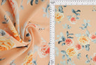 POP4178-MS11116 PEACH FLOWER AIRFLOW BLOUSE BODYSUIT BOTTOMS CAMI CEY CREAM DRESS FLORAL GREEN LOUNGEWEAR PANTS PEACH POLYESTER PRINT SKIRTS SUBLIMATION TOPS WOVEN