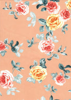 POP4178-MS11116 PEACH FLOWER AIRFLOW BLOUSE BODYSUIT BOTTOMS CAMI CEY CREAM DRESS FLORAL GREEN LOUNGEWEAR PANTS PEACH POLYESTER PRINT SKIRTS SUBLIMATION TOPS WOVEN