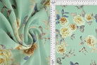 POP4178-MS11116 SEAFOAM FLOWER AIRFLOW BLOUSE BODYSUIT BOTTOMS CAMI CEY DRESS FLORAL GOLD GREEN LOUNGEWEAR NAVY PANTS POLYESTER PRINT SKIRTS SUBLIMATION TOPS WOVEN