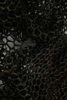 MESH-4467 BLK/GOLD BLACK BLOUSE BODYSUIT CAMI FLOCKING GOLD LOUNGEWEAR LUREX MESH NO-PRINT POLYESTER SOLID SPANDEX STRETCH TOPS TUNICS