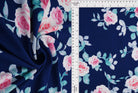 ITY-MS11116B NAVY FLOWER ACTIVEWEAR BIKER SHORTS BLOUSE BODYSUIT BOTTOMS DRESS FLORAL ITY KOREAN KNIT LOUNGEWEAR PANTS POLYESTER PRINT SKIRTS SPANDEX TOPS TUNICS