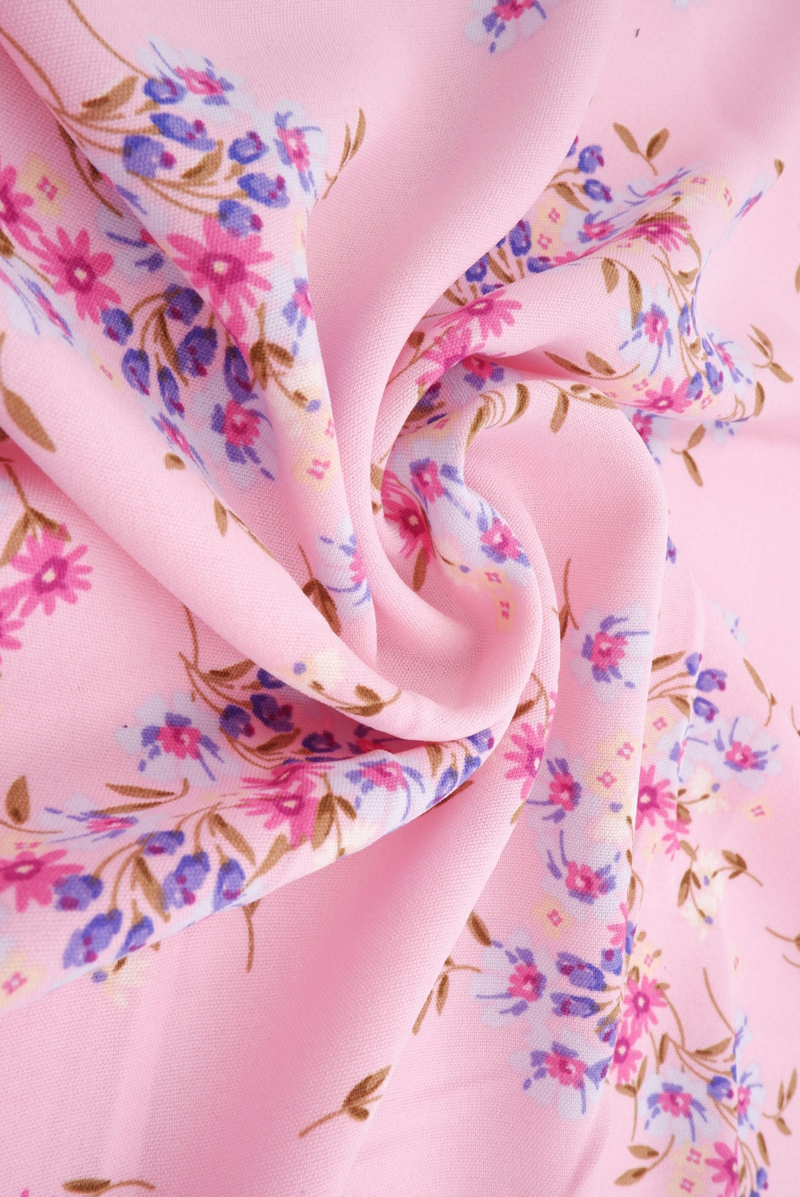 POP4178-MS10160 PINK FLOWER AIRFLOW BLOUSE BODYSUIT BOTTOMS BROWN CAMI CEY DITSY DRESS FLORAL LAVANDER LOUNGEWEAR PANTS PINK POLYESTER PRINT SKIRTS SUBLIMATION TOPS WOVEN