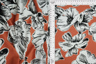 ITY-MS11099 RUST LT FLOWER ACTIVEWEAR BIG BIKER SHORTS BLOUSE BODYSUIT BOTTOMS CAMI DRESS FLORAL ITY KOREAN KNIT LOUNGEWEAR PANTS POLYESTER PRINT SKIRTS SPANDEX TOPS TUNICS