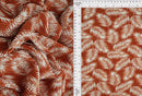 KNT3696-Q20507B -RUST  PLEATED, PRINT, PRINT-B KNIT