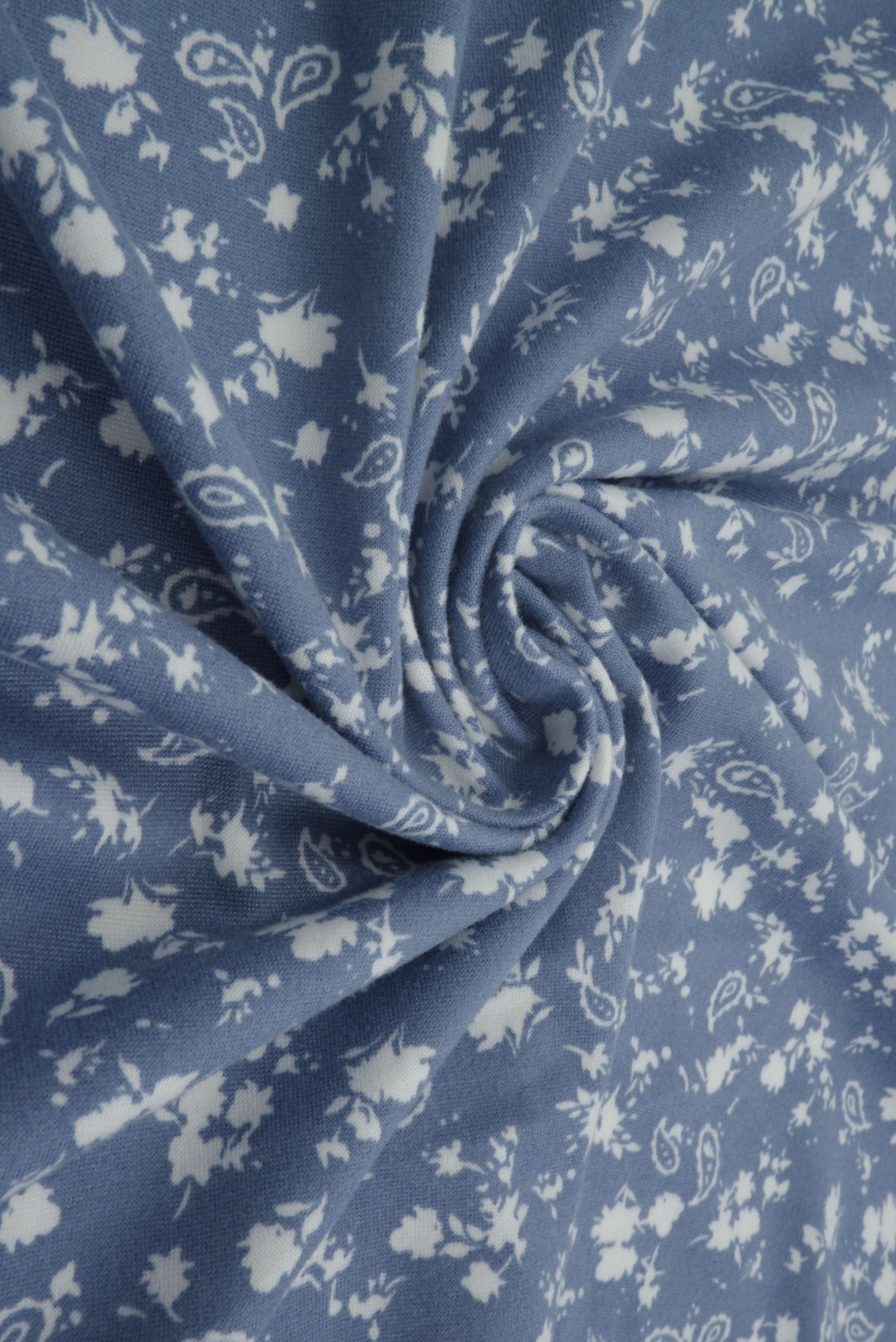 KNT2100-MS01214 CHAMBRAY BIKER SHORTS BLUE BODYSUIT BOTTOMS CAMI DRESS DTY BRUSHED FLORAL FLOWER KNIT PAISLEY PANTS POLYESTER PRINT SKIRTS SPANDEX STRETCH TOPS WHITE