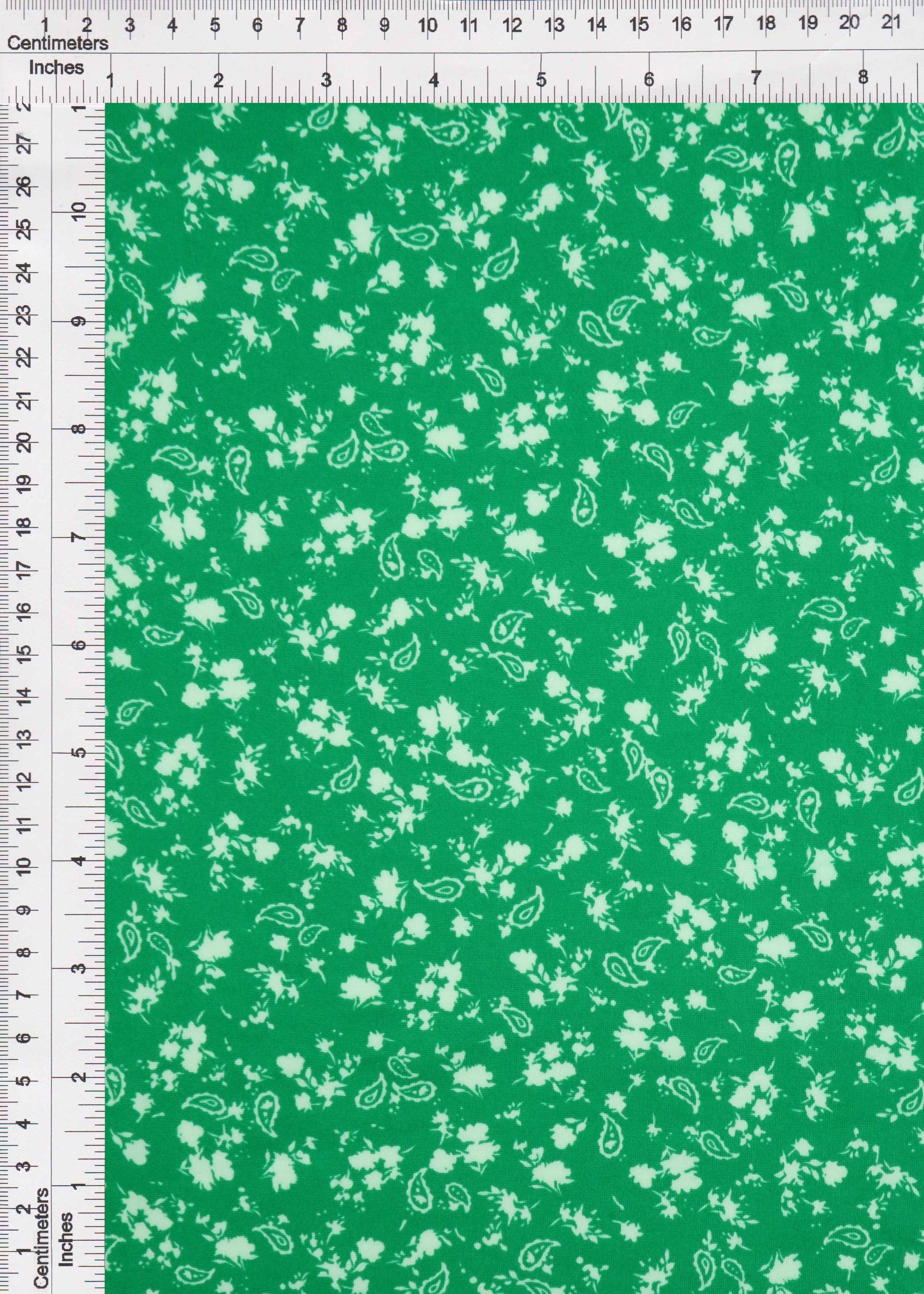 KNT2100-MS01214 GREEN BIKER SHORTS BODYSUIT BOTTOMS CAMI DRESS DTY BRUSHED FLORAL FLOWER GREEN KNIT PAISLEY PANTS POLYESTER PRINT SKIRTS SPANDEX STRETCH TOPS WHITE