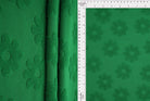 JACQ-4480 GREEN BOTTOMS DAISY FLOWER DRESS GEOMETRIC GREEN JACQUARD KNIT LIVERPOOL OUTERWEAR PANTS POLYESTER SKIRTS SOLID SPANDEX STRETCH SWEATER TOPS