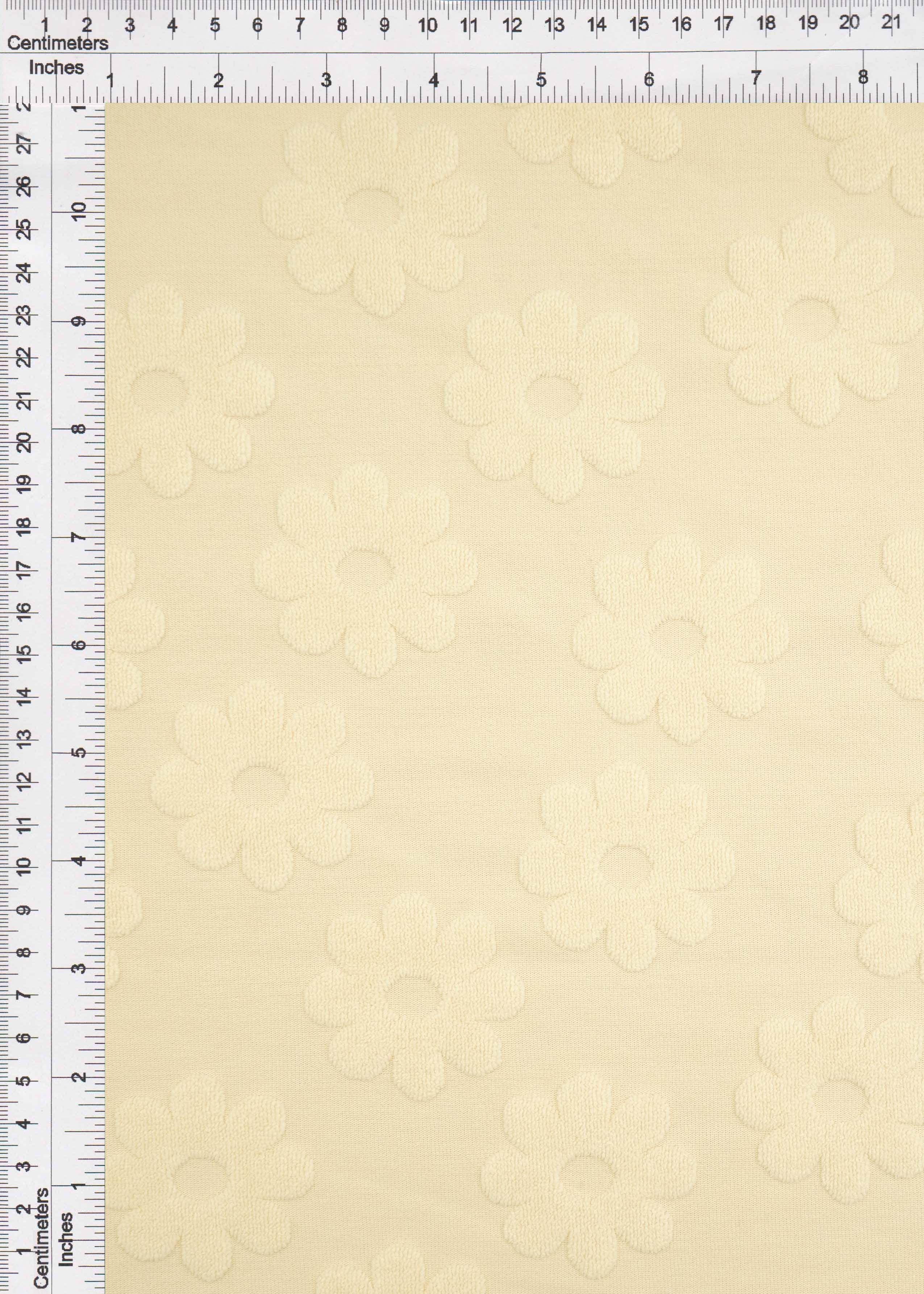 JACQ-4480 CREAM BOTTOMS CREAM DAISY FLOWER DRESS GEOMETRIC JACQUARD KNIT LIVERPOOL OUTERWEAR PANTS POLYESTER SKIRTS SOLID SPANDEX STRETCH SWEATER TOPS