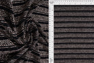 KNT4483 BLACK/ROSE GOLD BLACK BLOUSE BOTTOMS DRESS KNIT LUREX METALLIC NYLON SOLID-B SPANDEX STRETCH STRIPE