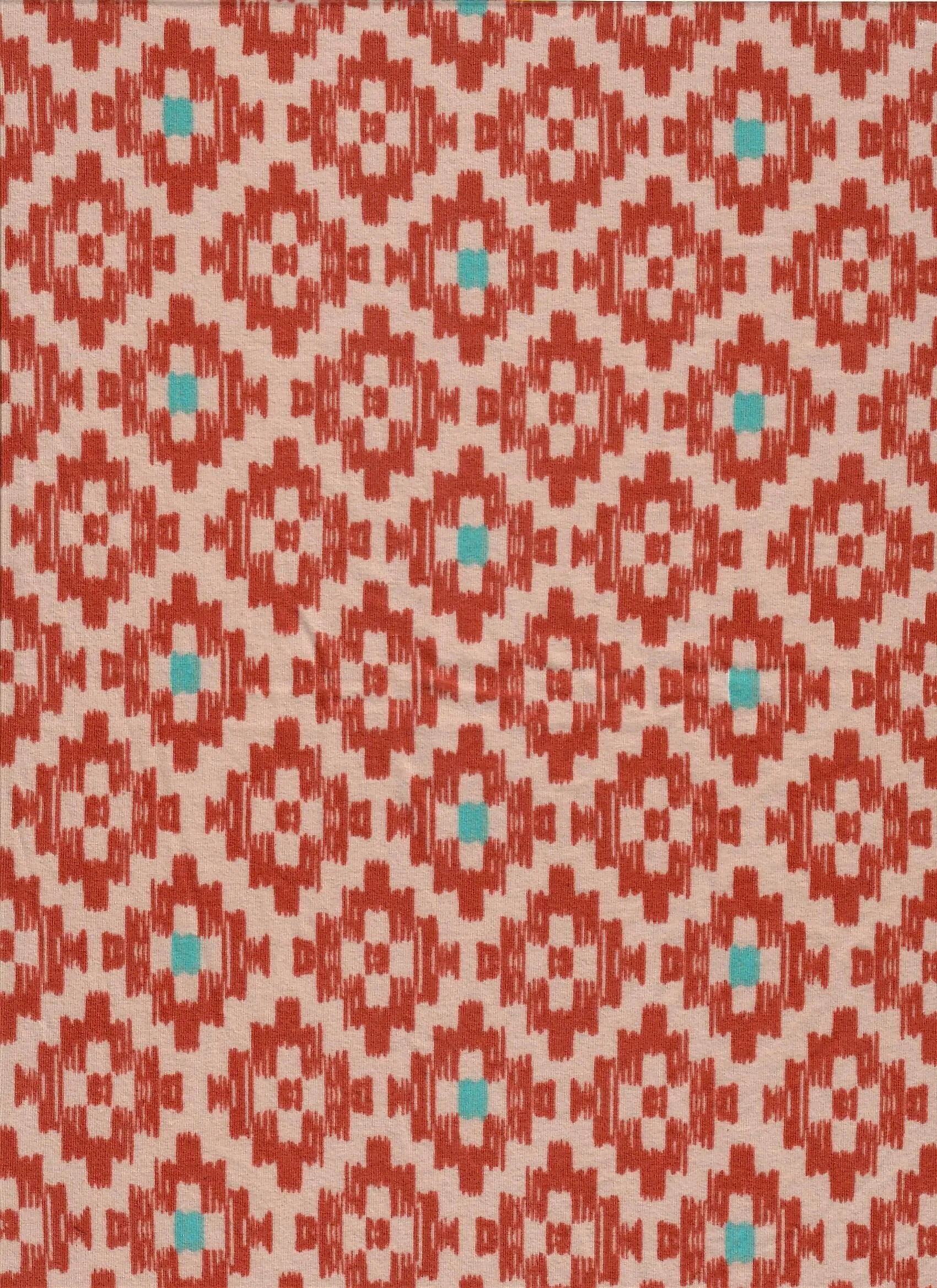 KNT2100-MS11197 TAUPE RUST BIKER SHORTS BODYSUIT BOTTOMS DRESS DTY BRUSHED GEOMETRIC KNIT POLYESTER PRINT RUST SPANDEX STRETCH TRIBAL