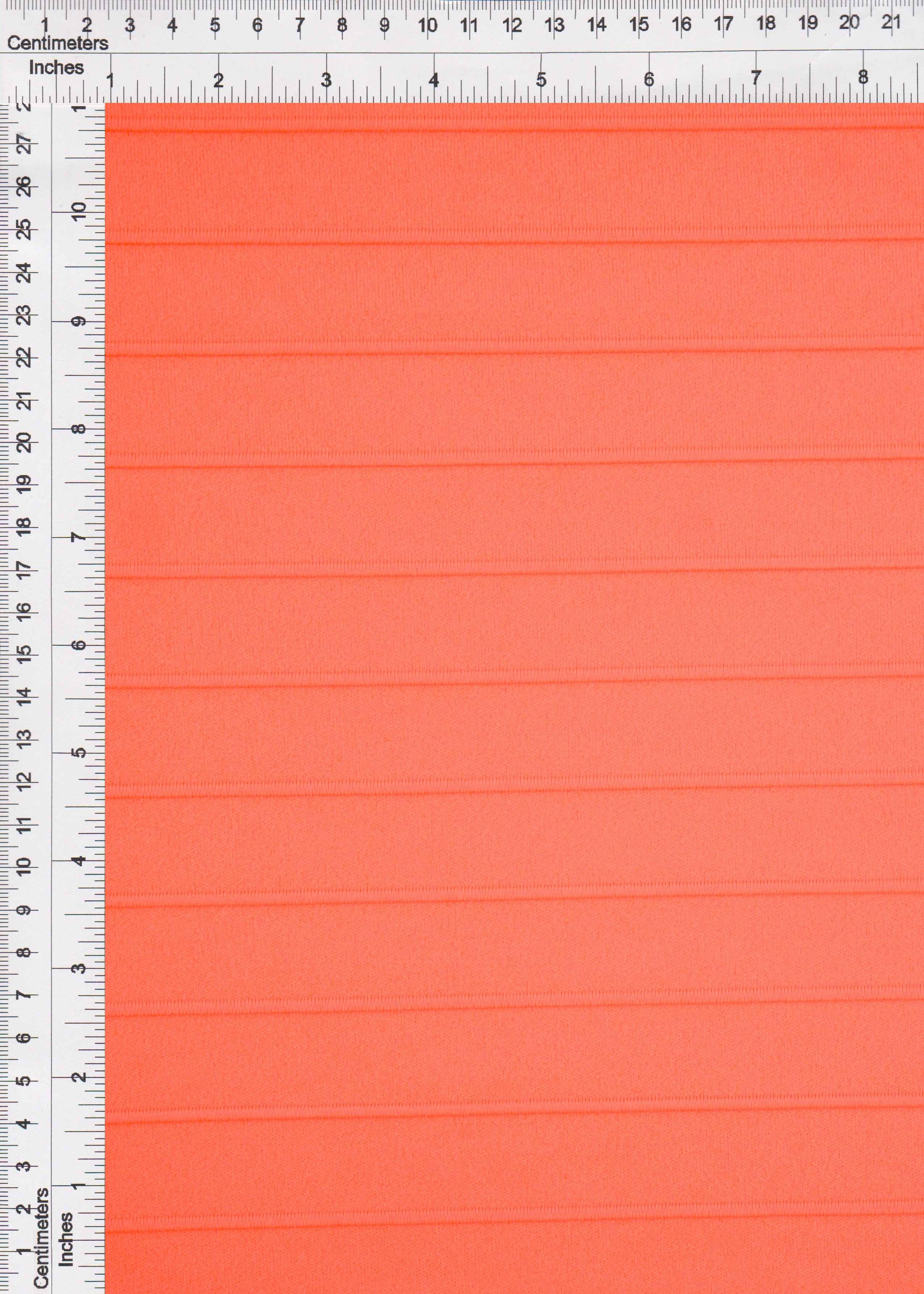 KNT1500-R NEON SALMON-R BOTTOMS DRESS HORIZONTAL STRIPE KNIT NEON ORANGE PANTS POLYESTER RIBBED 8X3 SOLID SPANDEX STRETCH TOPS