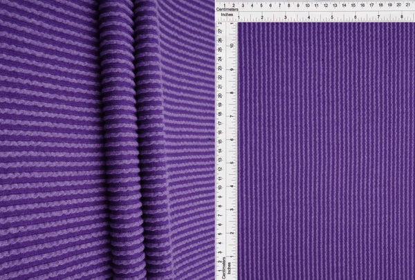 KNT4463 -VIOLET  RIBBED, SOLID, SOLID-B KNIT