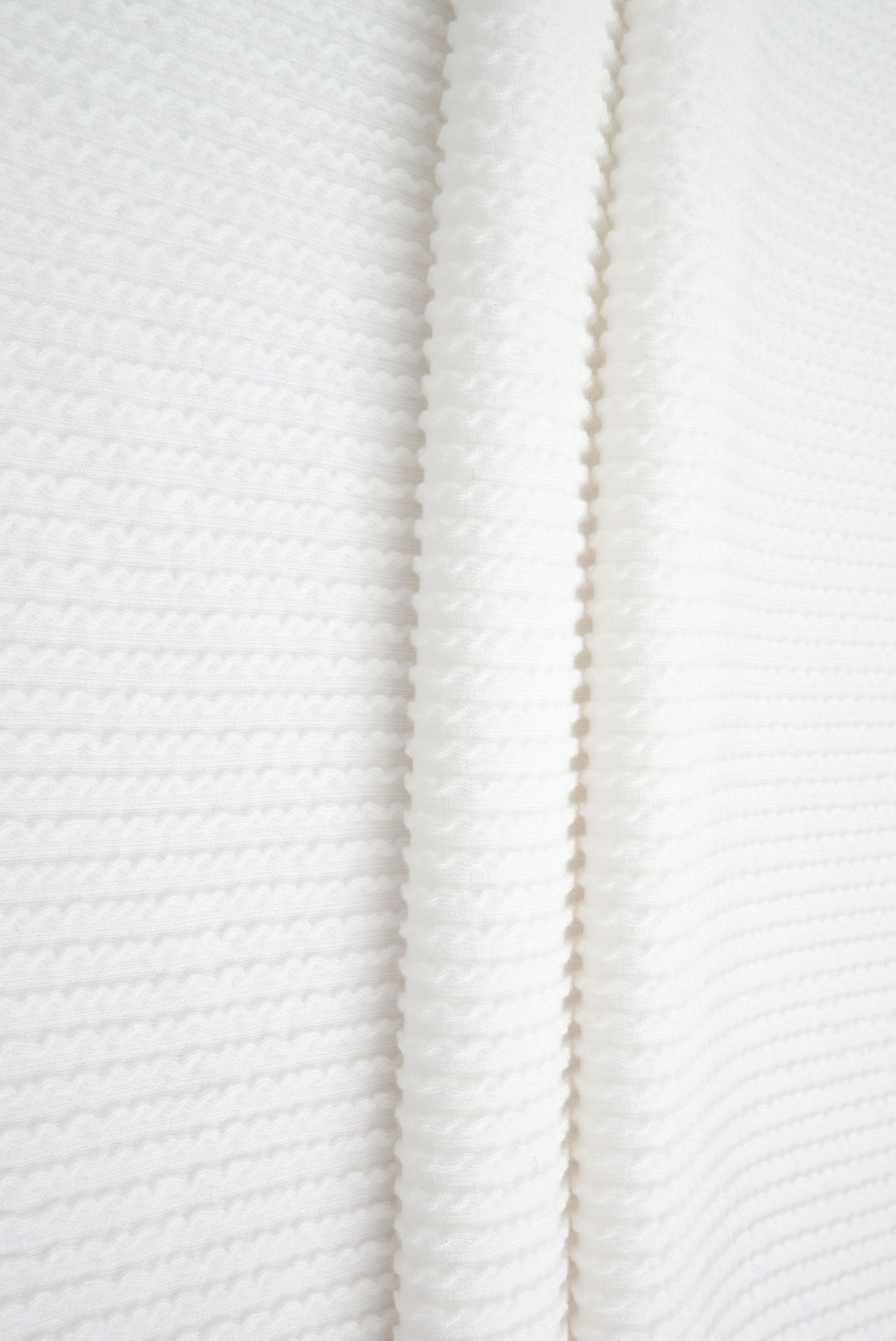 KNT4463 IVORY BODYSUIT BOTTOMS CAMI CREAM DOUBLE KNIT DRESS IVORY JACQUARD LOUNGEWEAR NO-PRINT PANTS POLYESTER RAYON RIB SOLID SPANDEX STRETCH SWEATER T-SHIRT URBAN WHITE