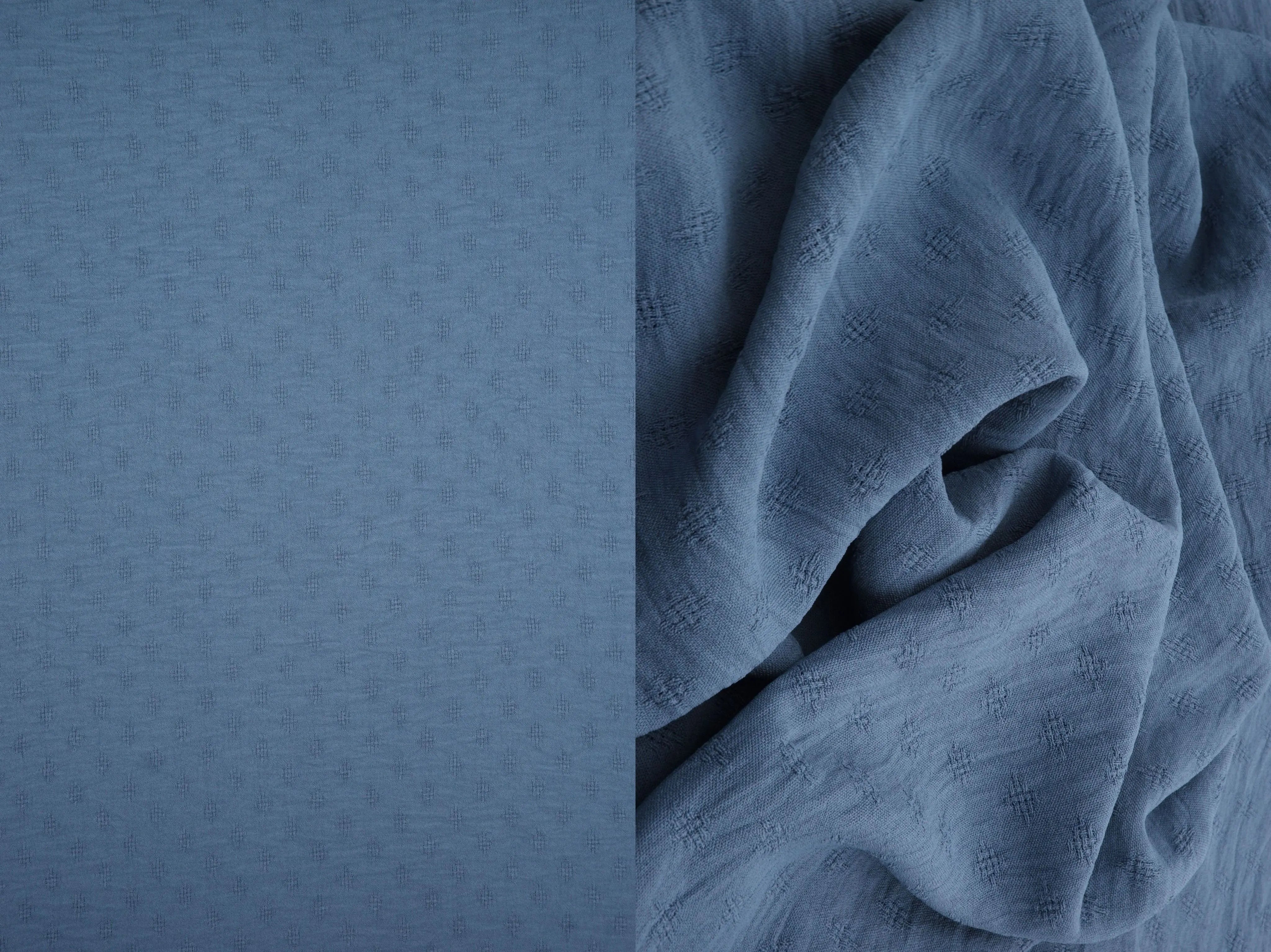 POP4496 DENIM VINTAGE ACTIVEWEAR BLOUSE BOTTOMS DRESS JACQUARD NO-PRINT NON STRETCH POLYESTER SOLID WOVEN