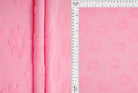 JACQ-4480 PINK LT BOTTOMS DAISY FLOWER DRESS GEOMETRIC JACQUARD KNIT LIVERPOOL OUTERWEAR PANTS POLYESTER SKIRTS SOLID SPANDEX STRETCH SWEATER TOPS
