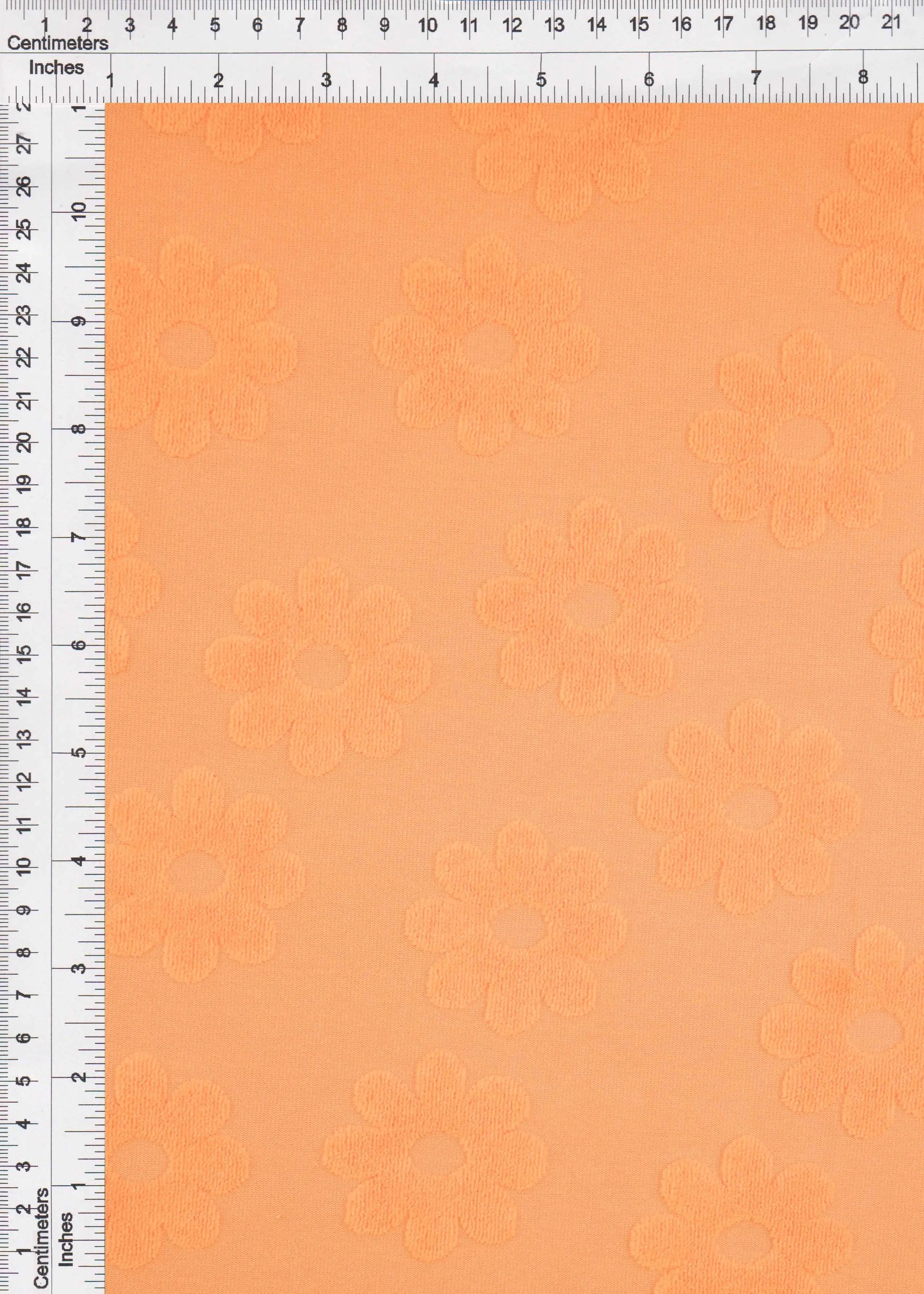 JACQ-4480 ORANGE LT BOTTOMS DAISY FLOWER DRESS GEOMETRIC JACQUARD KNIT LIVERPOOL OUTERWEAR PANTS POLYESTER SKIRTS SOLID SPANDEX STRETCH SWEATER TOPS