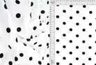 POP948-SE90548 IVORY/BLACK BLACK BLOUSE BLUE BODYSUIT BOTTOMS CAMI CHALLIS DOT DRESS IVORY NAVY PANTS PRINT RAYON SKIRTS TOPS WOVEN