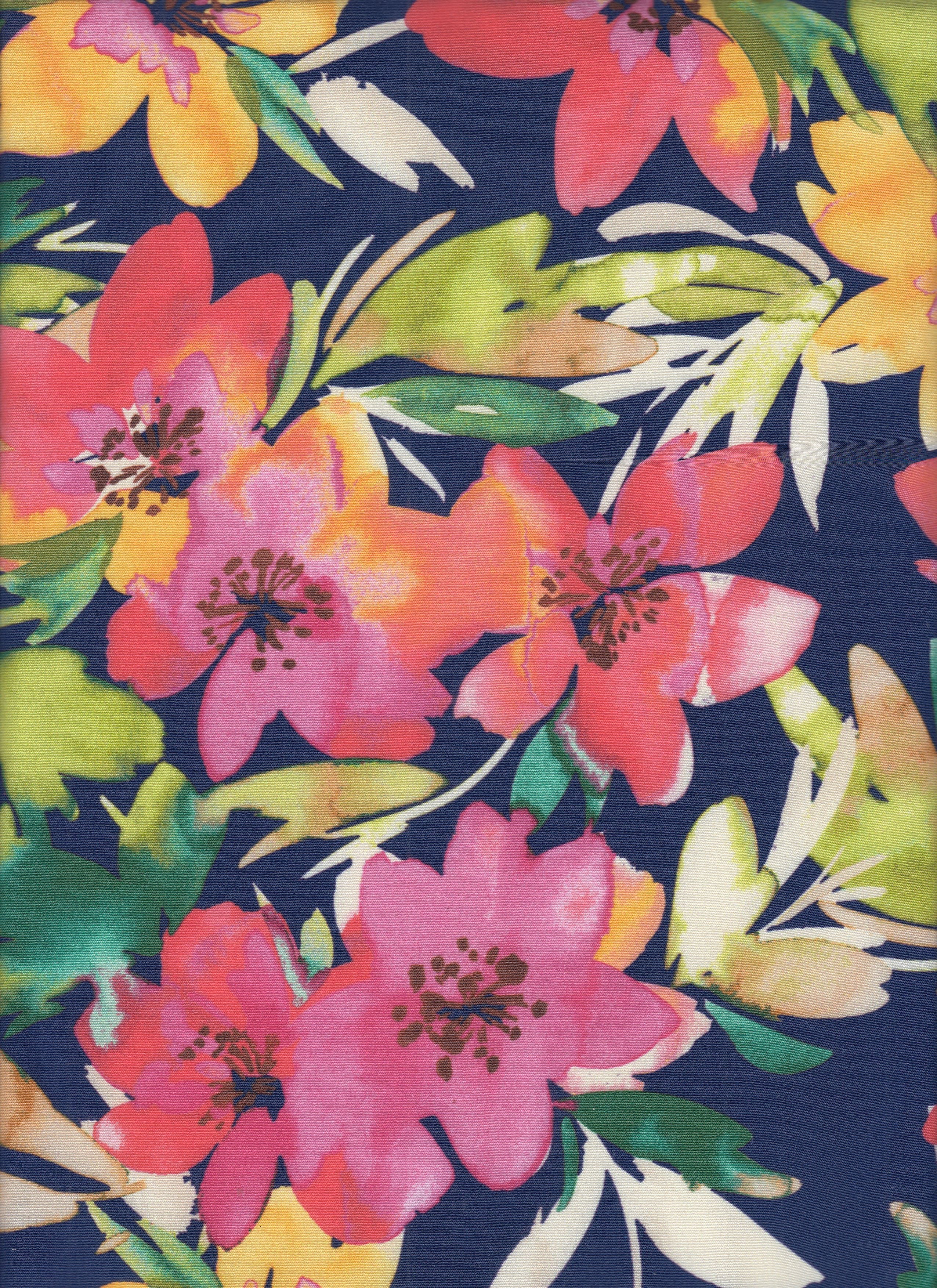 CRP1427-MS11309 NAVY BLOUSE BODYSUIT BOTTOMS CAMI DIGITAL PRINT DRESS FLORAL PEACH SKIN POLYESTER SPANDEX TOPS WOVEN