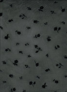 FLOCK-MS11279 BLACK BLACK BLOUSE CAMI FLOCKING FLORAL LOUNGEWEAR MESH POLYESTER SKIRTS SOLID SPANDEX STRETCH TOPS