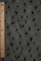 FLOCK-MS11279 BLACK BLACK BLOUSE CAMI FLOCKING FLORAL LOUNGEWEAR MESH POLYESTER SKIRTS SOLID SPANDEX STRETCH TOPS