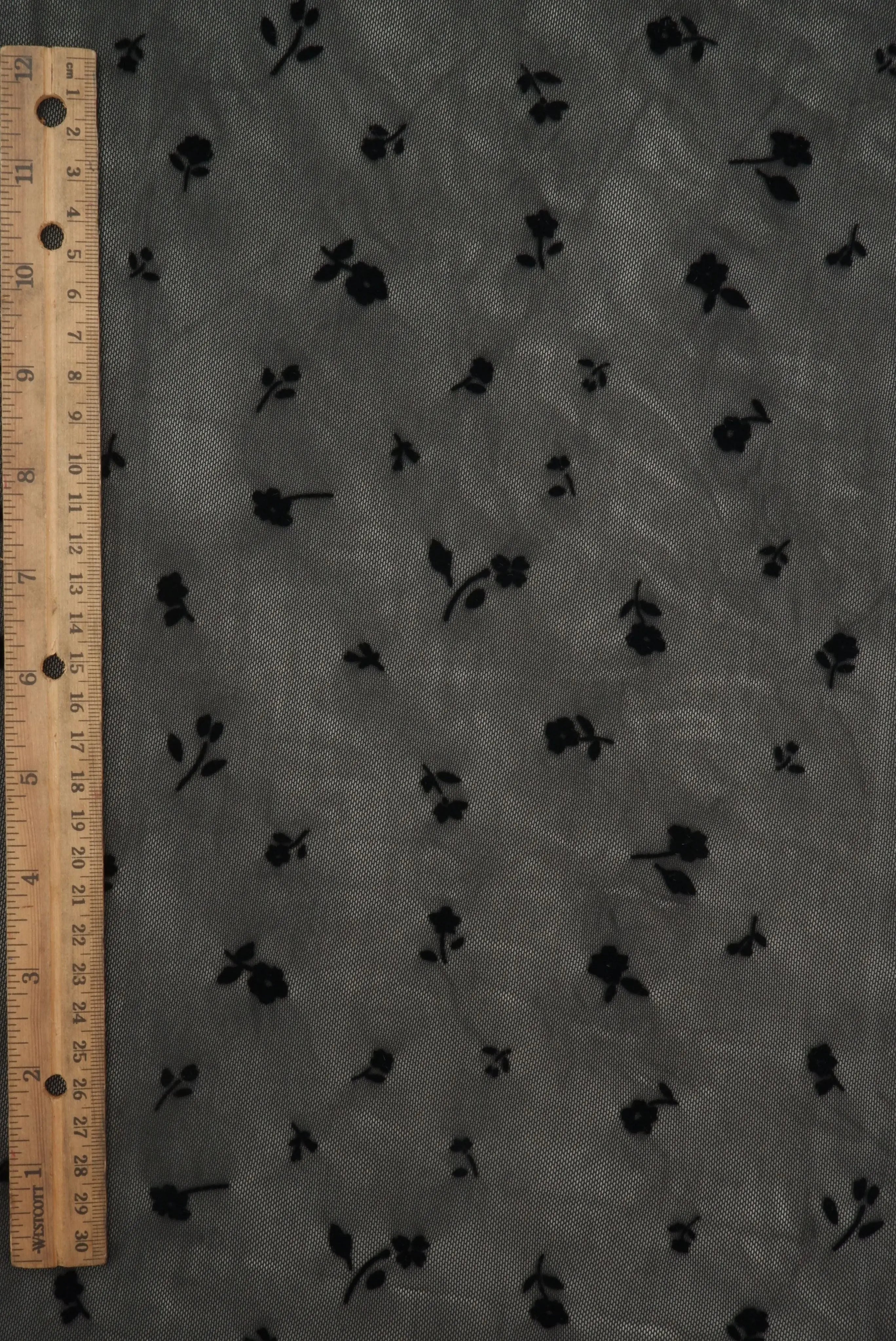 FLOCK-MS11279 BLACK BLACK BLOUSE CAMI FLOCKING FLORAL LOUNGEWEAR MESH POLYESTER SKIRTS SOLID SPANDEX STRETCH TOPS