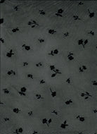 FLOCK-MS11279 BLACK BLACK BLOUSE CAMI FLOCKING FLORAL LOUNGEWEAR MESH POLYESTER SKIRTS SOLID SPANDEX STRETCH TOPS