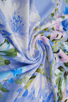KNT4520-M11301D LAVENDER ACTIVEWEAR BIKER SHORTS BLOUSE BODYSUIT BOTTOMS CAMI DIGITAL PRINT DRESS FLORAL KNIT POLYESTER SKIRTS SPANDEX STRETCH TOPS