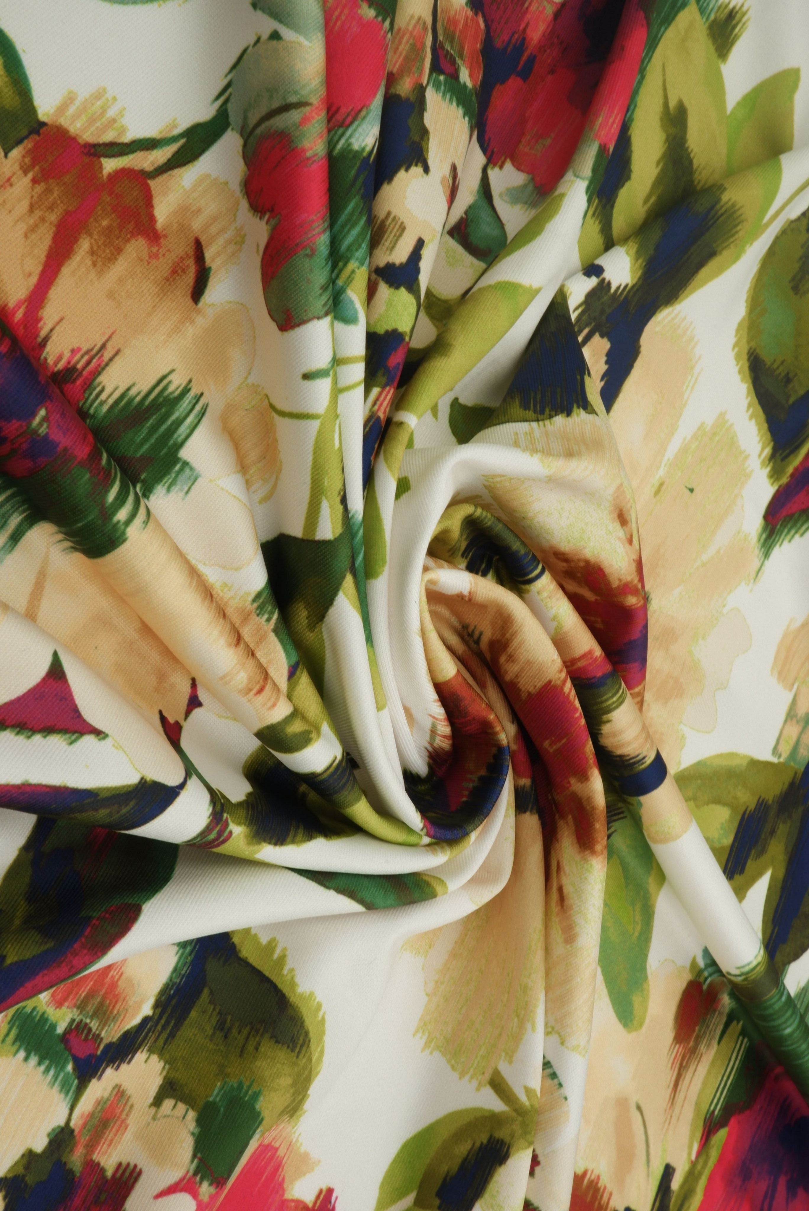 KNT4498-M11302D OLIVE/RUST ABSTRACT BLOUSE BOTTOMS DIGITAL PRINT DRESS FLORAL KNIT PANTS POLYESTER SPANDEX STRETCH TOPS