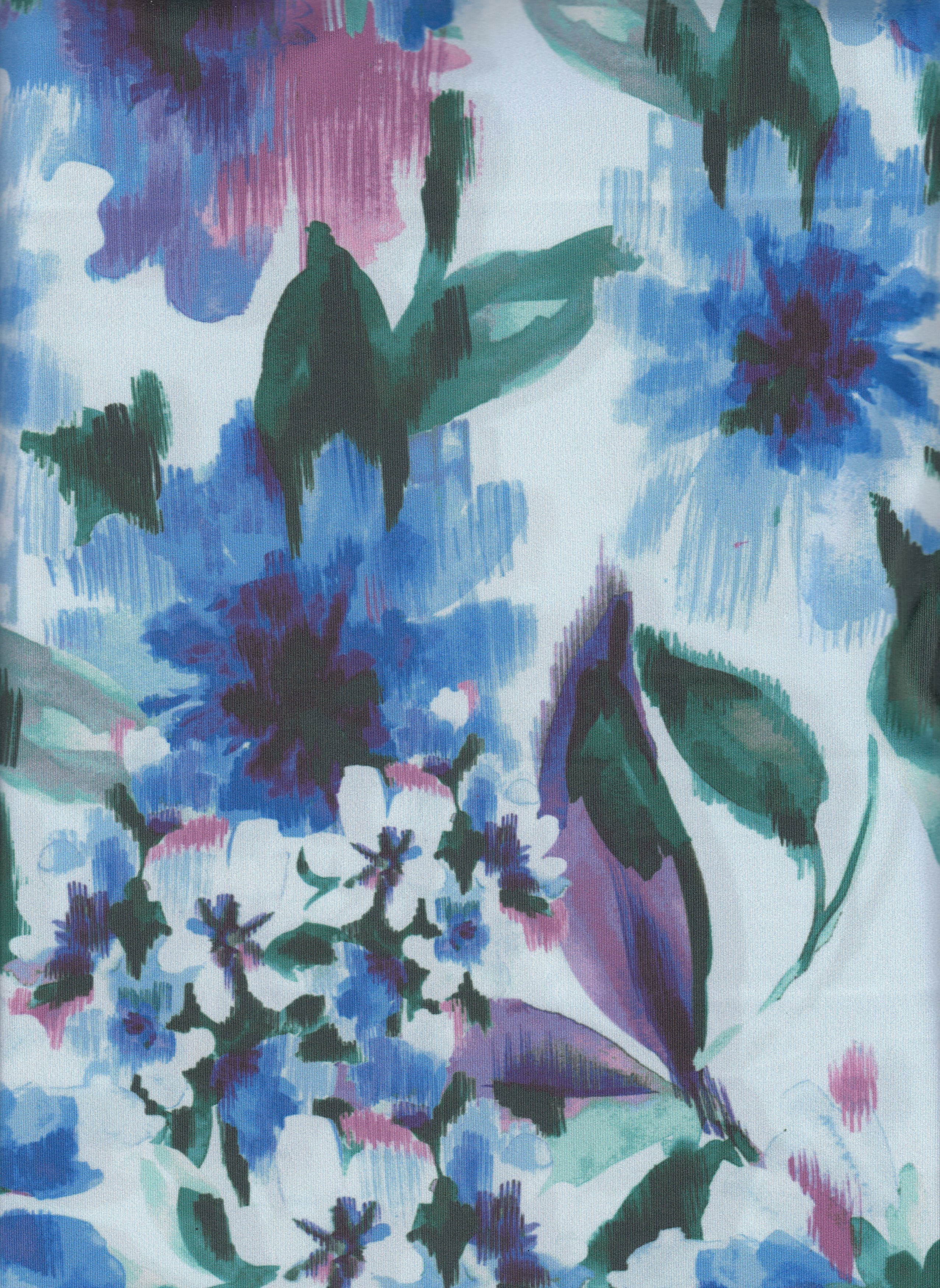 KNT4498-M11302D BLUE ABSTRACT BLOUSE BOTTOMS DIGITAL PRINT DRESS FLORAL KNIT PANTS POLYESTER SPANDEX STRETCH TOPS
