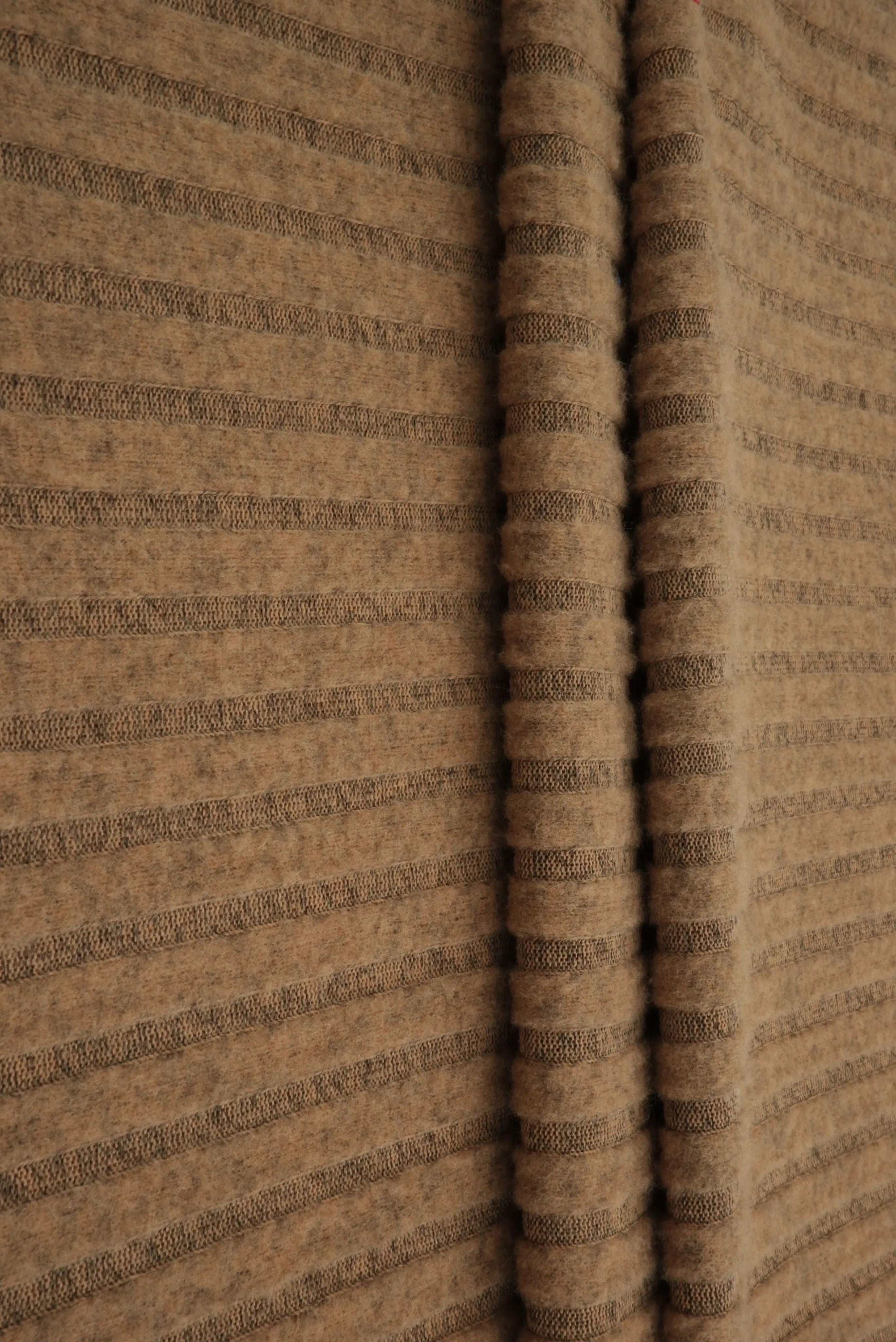 KNT4521 TERRACOTTA BRUSHED CAMI HACCI KNIT NO-PRINT OUTERWEAR POLYESTER RIBBED 4X4 SOLID SPANDEX STRETCH SWEATER TOPS TUNICS