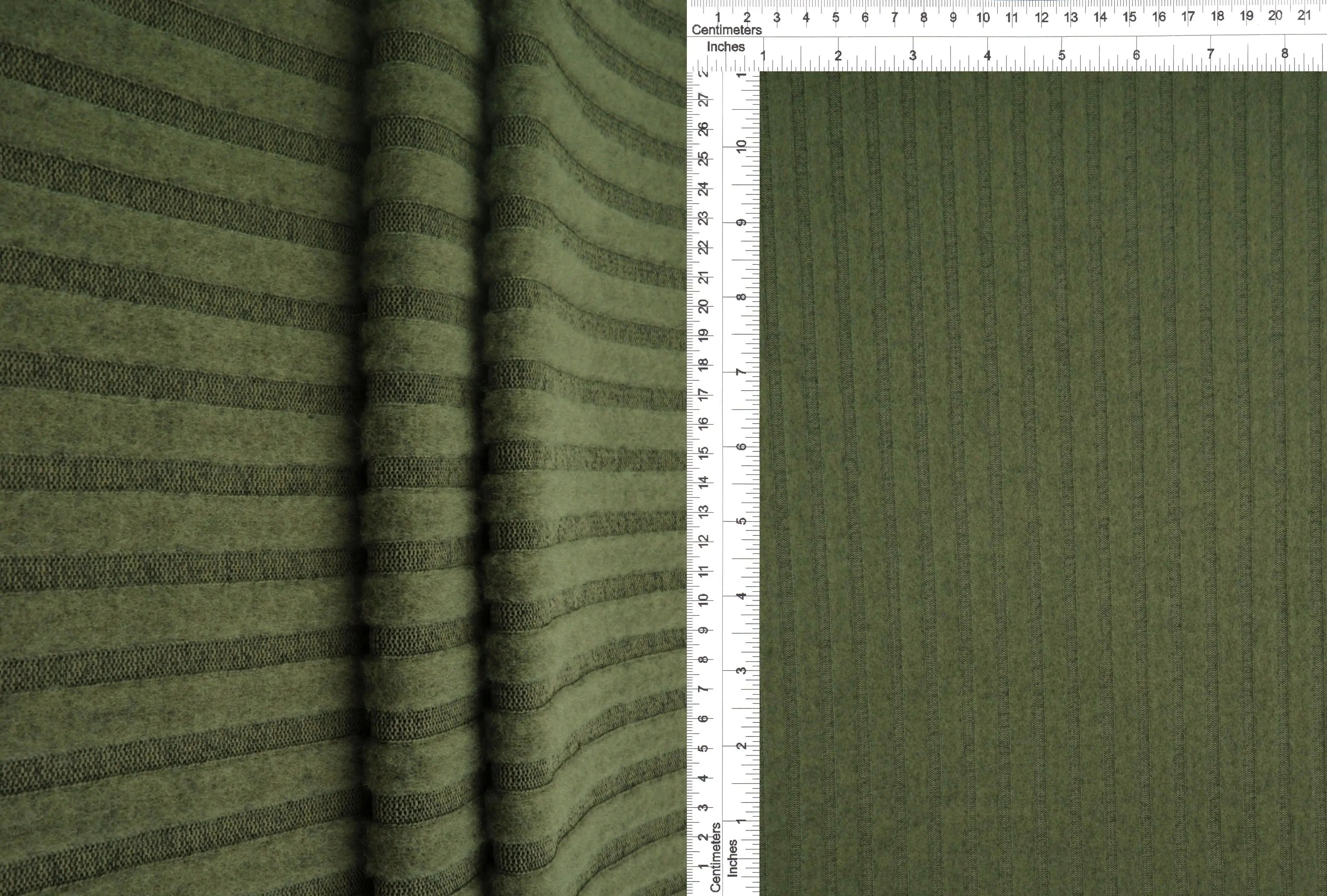 KNT4521 OLIVE VINTAGE BRUSHED CAMI GREEN HACCI KNIT NO-PRINT OUTERWEAR POLYESTER RIBBED 4X4 SOLID SPANDEX STRETCH SWEATER TOPS TUNICS
