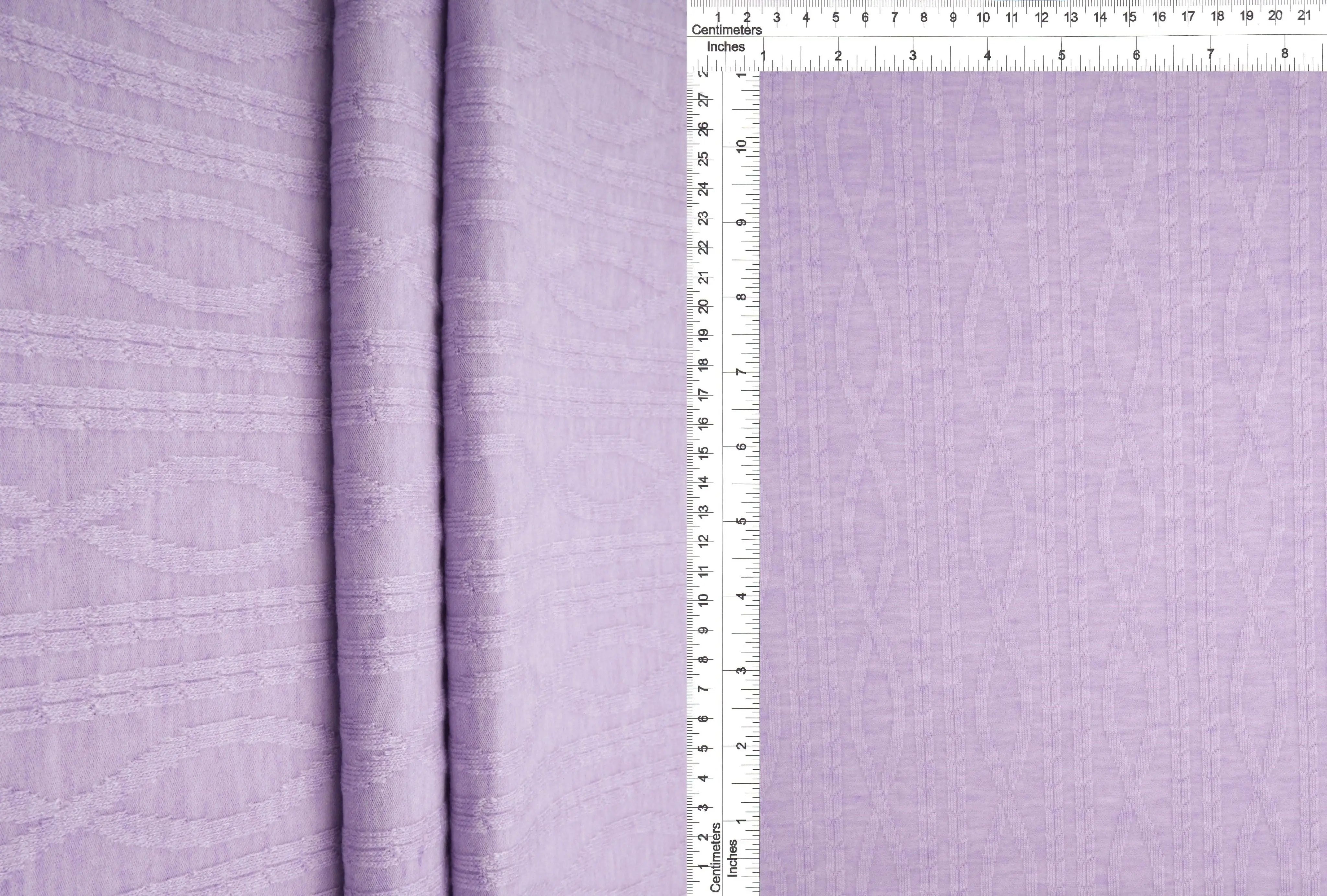 JACQ-4529 LAVENDER BOTTOMS DRESS GEOMETRIC JACQUARD KNIT LIVERPOOL NYLON OUTERWEAR PANTS POLYESTER RAYON SKIRTS SOLID SPANDEX STRETCH SWEATER TOPS