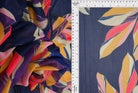 MESH-MS11206D NAVY BLOUSE BLUE BODYSUIT CAMI DIGITAL PRINT FLOCKING FLOWER LOUNGEWEAR MESH NAVY STRETCH TOPS TUNICS