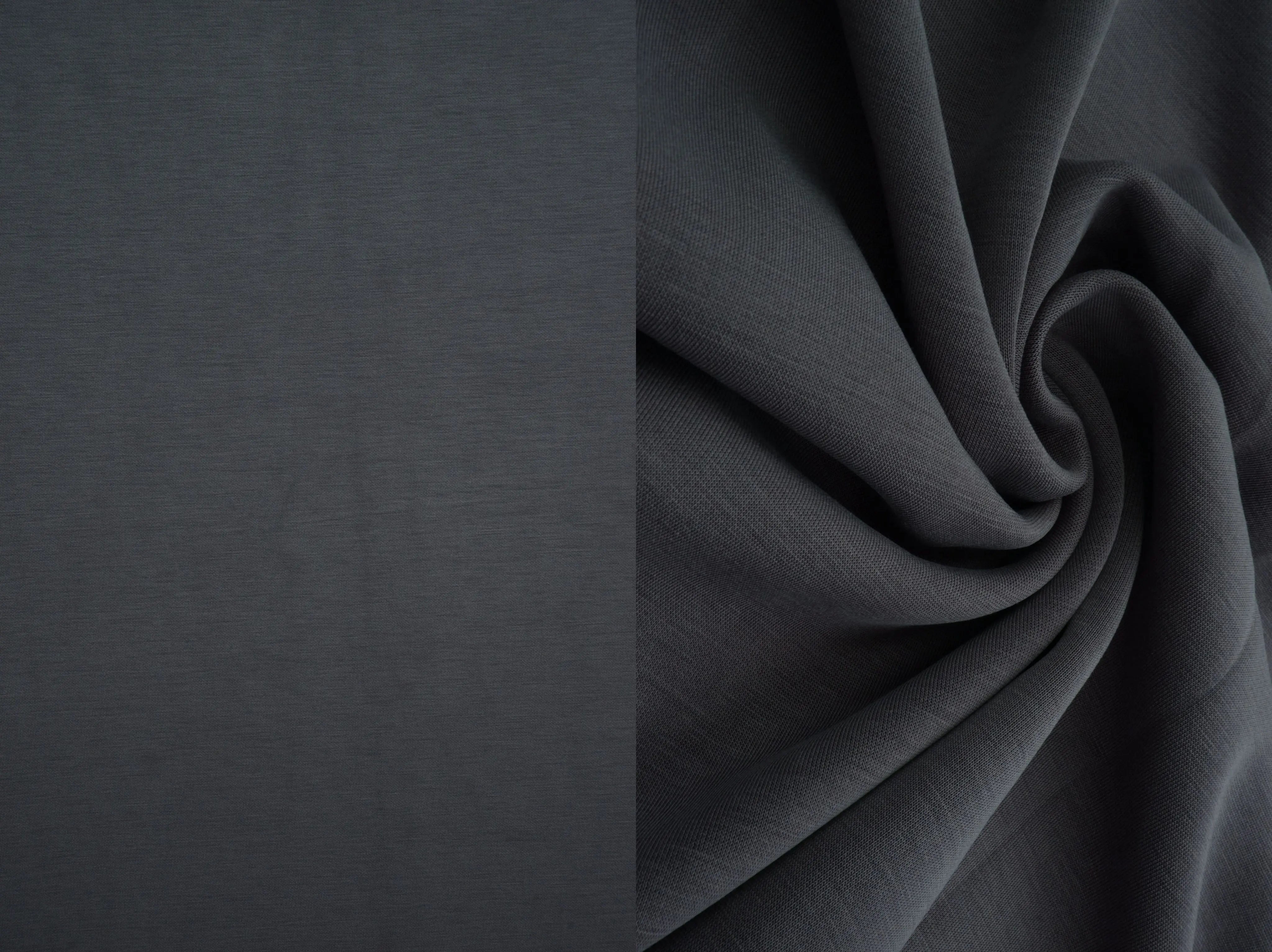 CUP-4602 CHARCOAL BOTTOMS DRESS GREY KNIT MODAL NO-PRINT OUTERWEAR PANTS POLYESTER SCUBA SKIRTS SOLID SPANDEX STRETCH