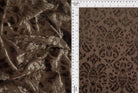 KNT3869-MS11378 BROWN BLOUSE BODYSUIT BOTTOMS BROWN BURNOUT CAMI DAMASK DRESS KNIT NYLON PANTS POLYESTER PRINT-B SPANDEX STRETCH TOPS TUNICS VELVET