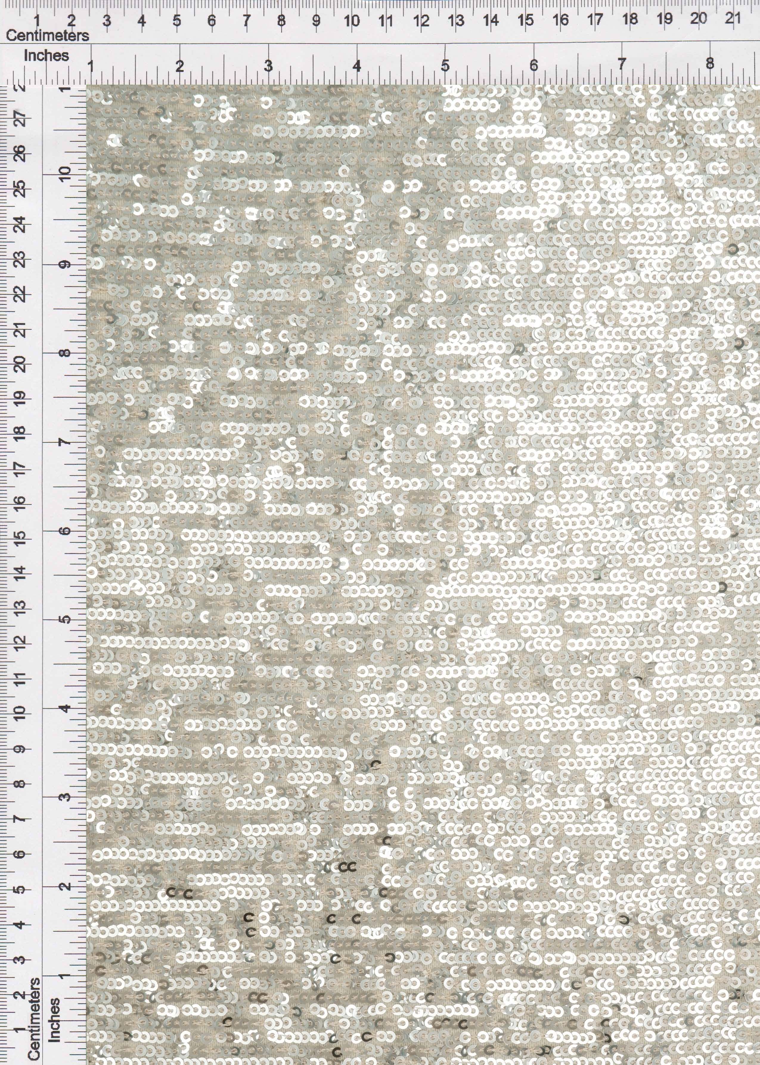 KNC-33539 SILVER BLOUSE BODYSUIT DRESS EMBROIDERY KNIT POLYESTER SEQUINS SILVER SKIRTS SOLID SPANDEX TEXTURE TOPS TUNICS