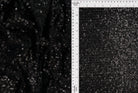 KNC-33546-1 BLACK BLACK BLOUSE EMBROIDERY KNIT MESH POLYESTER SEQUINS SKIRTS SOLID-B SPANDEX TEXTURE TUNICS